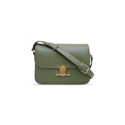 CELINE MEDIUM CLASSIQUE TRIOMPHE BAG IN SHINY CALFSKIN 187363BF4.31SK (22.5*16.5*7.5cm)